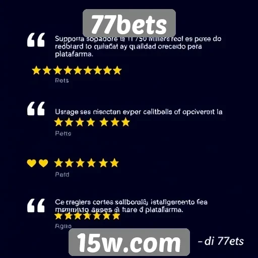 Suporte ao cliente do 77bets é avaliado por jogadores